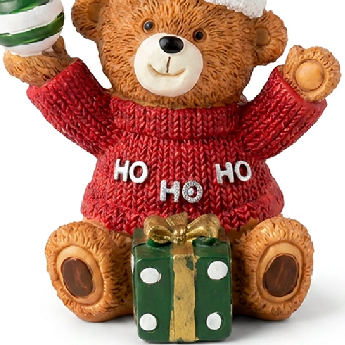 ADORNO NAVIDEÑO RIPLEY HOME OSO SENTADO REGALO 8.5 CM - 2