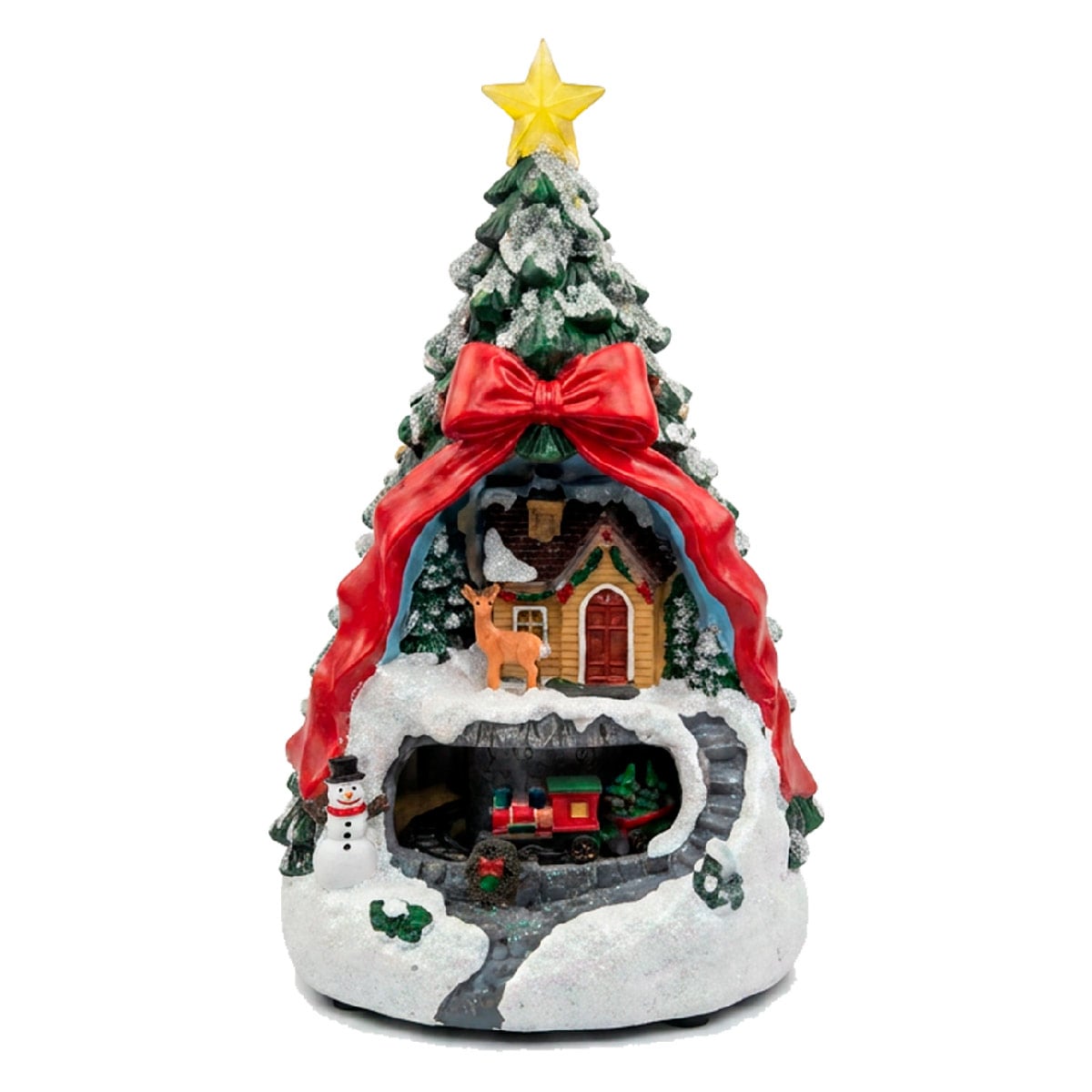VILLA NAVIDEÑA RIPLEY HOME ÁRBOL DE NAVIDAD CON CASA 25.4 CM - 1