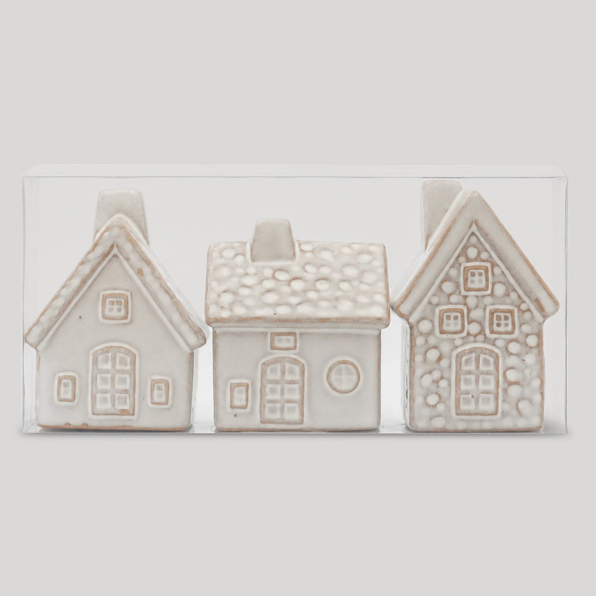 SETX3 ADORNOS NAVIDEÑOS PARA ÁRBOL MAISON LINETT CASAS 10 CM - 3
