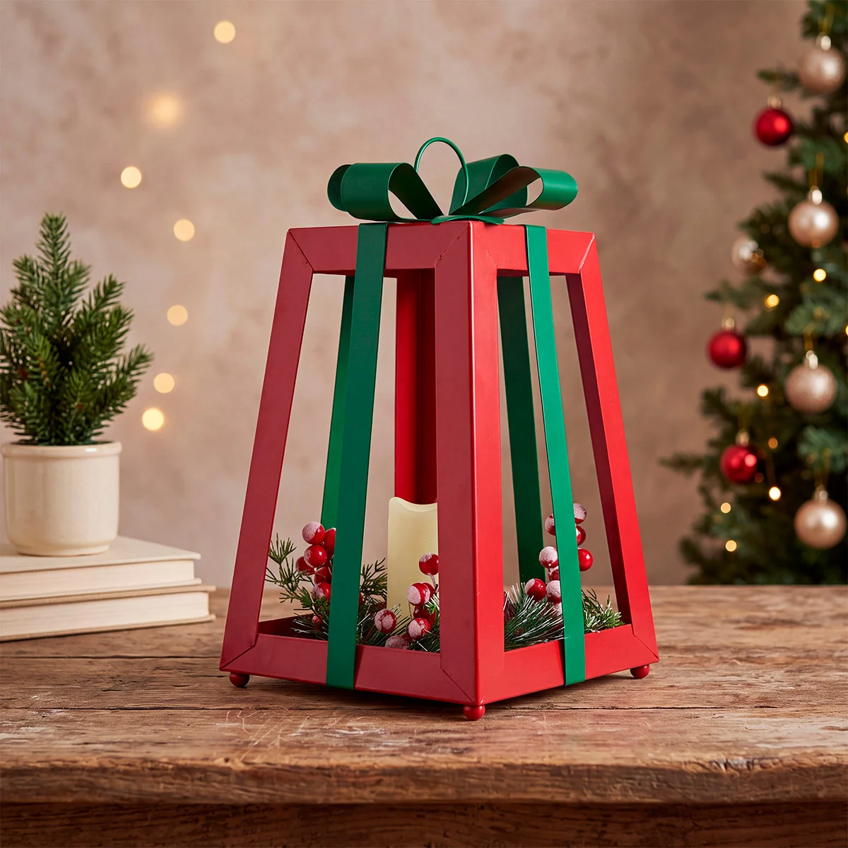 ADORNO NAVIDEÑO RIPLEY HOME FAROL REGALO 36 CM - 1