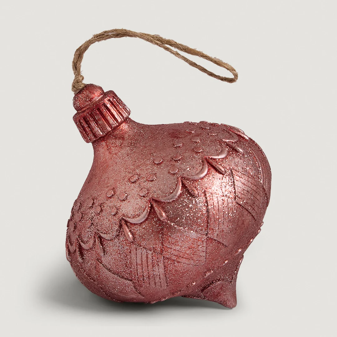 ADORNO NAVIDEÑO PARA ÁRBOL RIPLEY HOME CEBOLLA BRILLOS 12 CM - 2