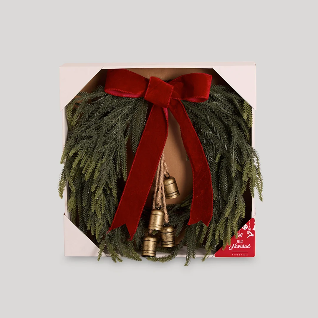CORONA NAVIDEÑA RIPLEY HOME LAZO ROJO 50 CM - 3