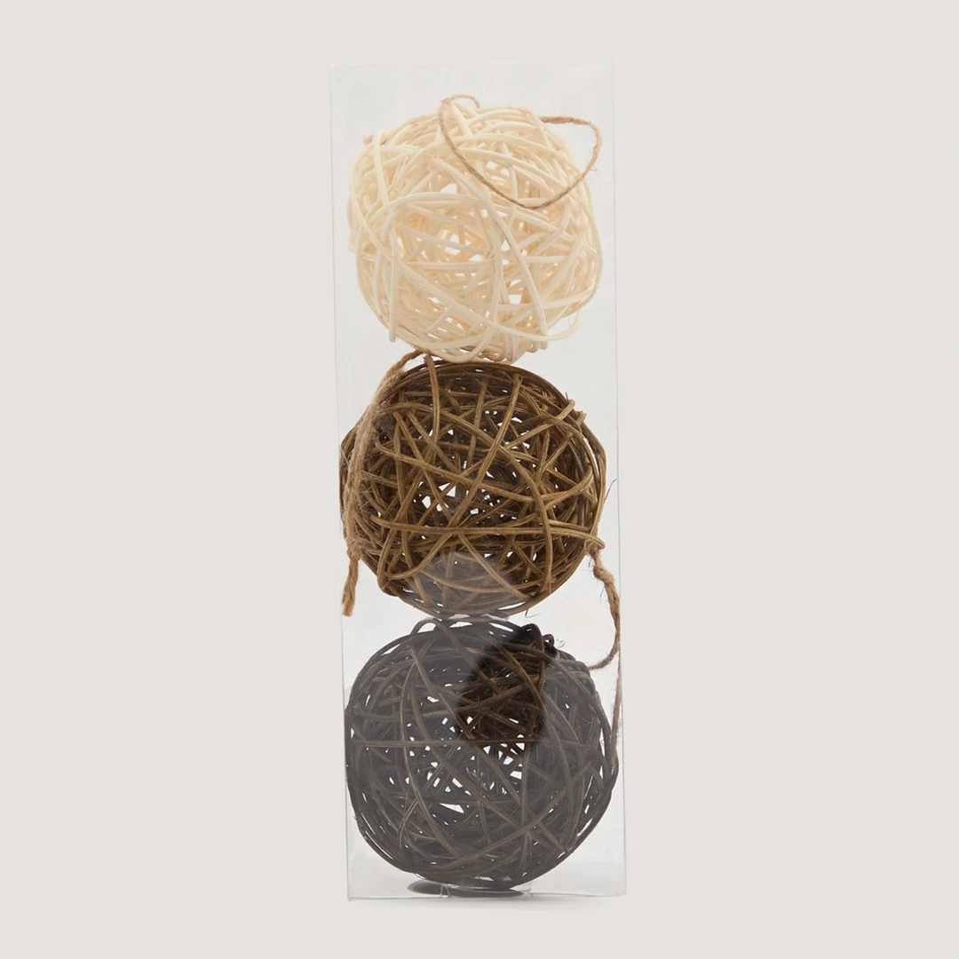 SETX3 ADORNOS PARA ÁRBOL RIPLEY HOME ESFERAS OVILLO 8 CM - 2