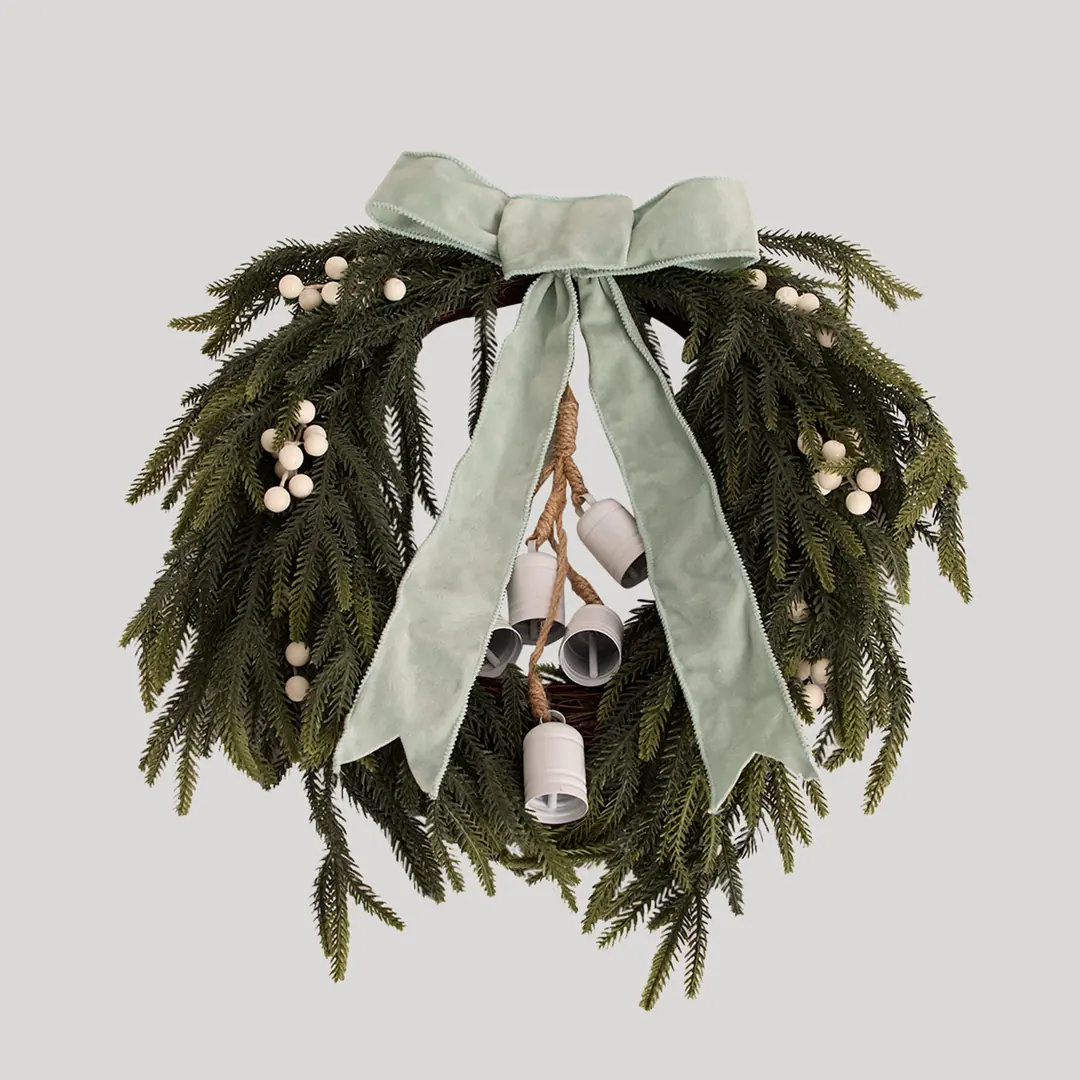 CORONA NAVIDEÑA RIPLEY HOME LAZO VERDE 50 CM - 1