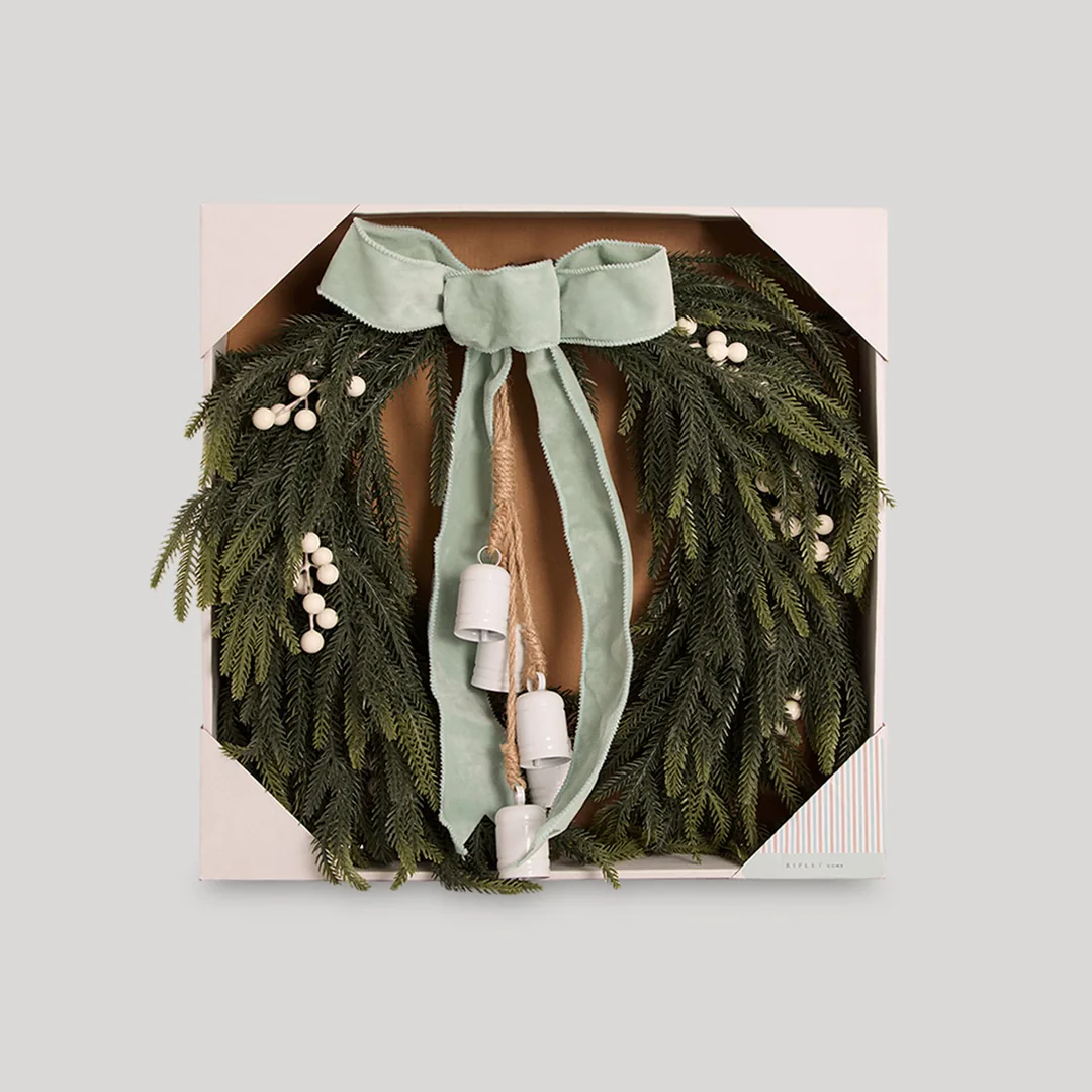 CORONA NAVIDEÑA RIPLEY HOME LAZO VERDE 50 CM - 3