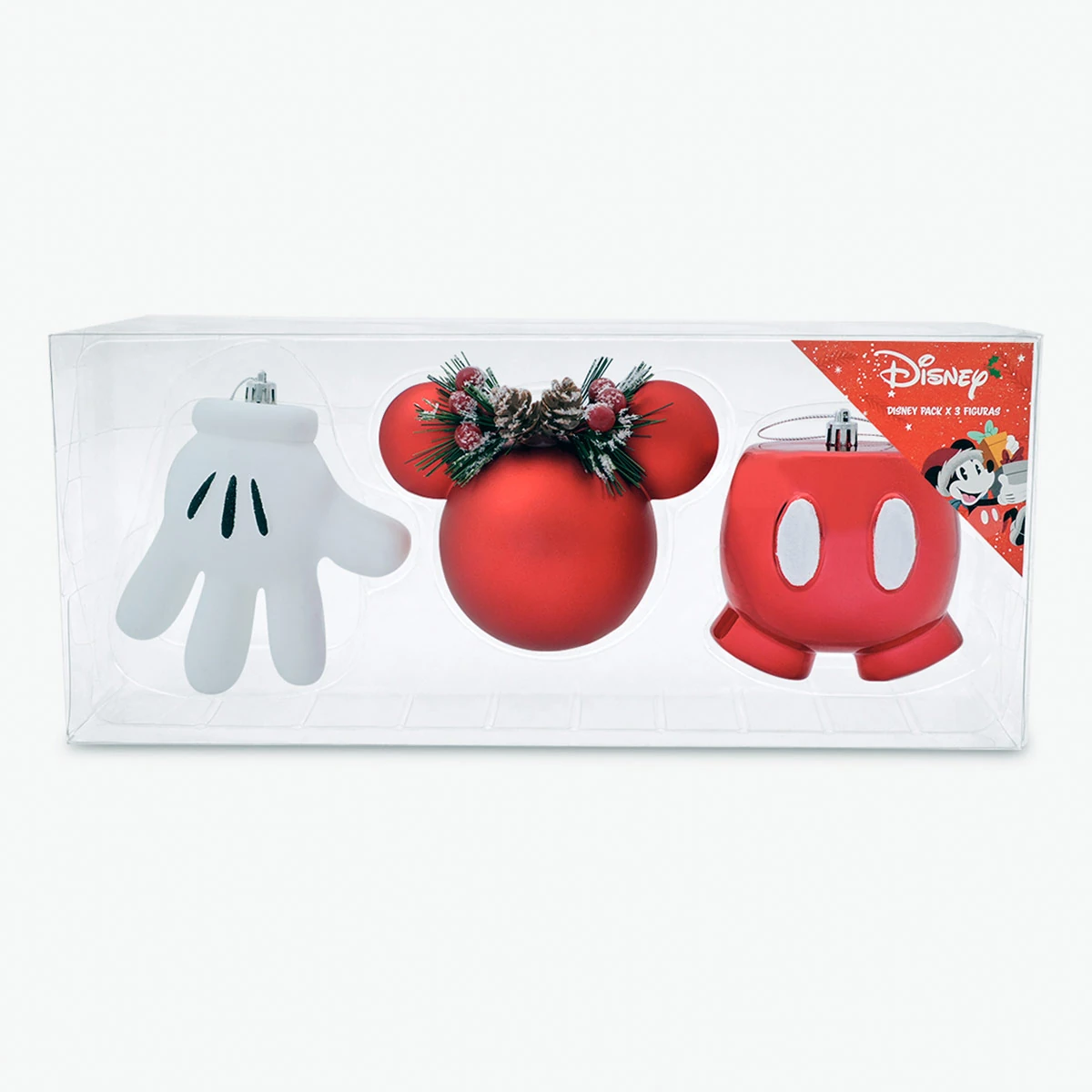 PACK X3 ADORNOS PARA ÁRBOL DISNEY FIGURAS - 1