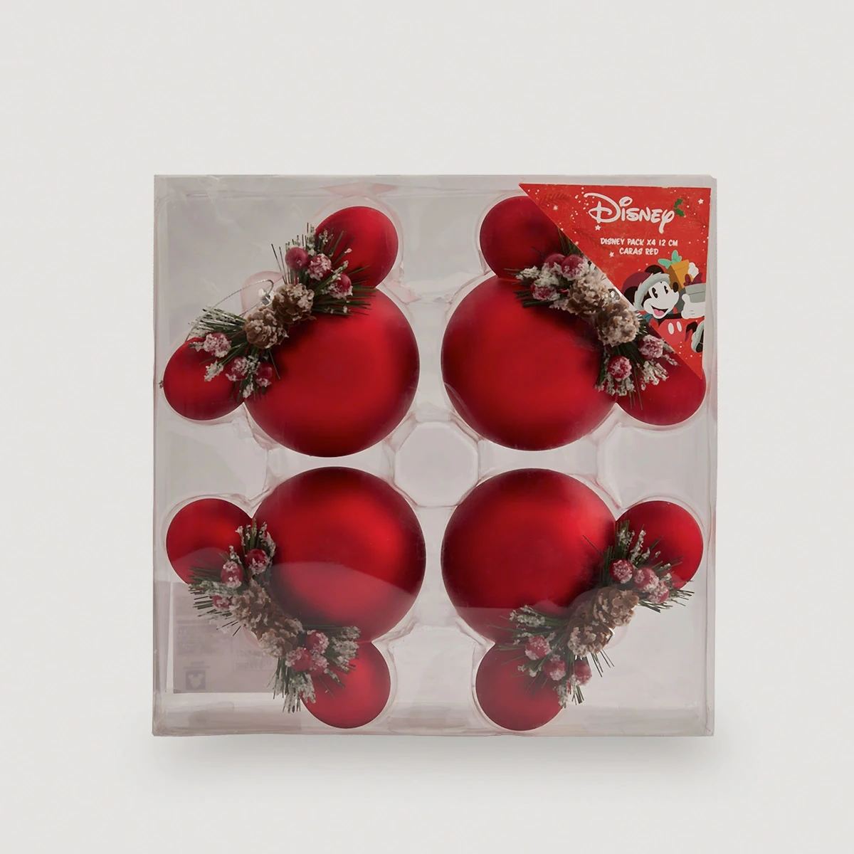 PACK X4 ADORNOS PARA ÁRBOL DISNEY CARAS 12 CM - 3