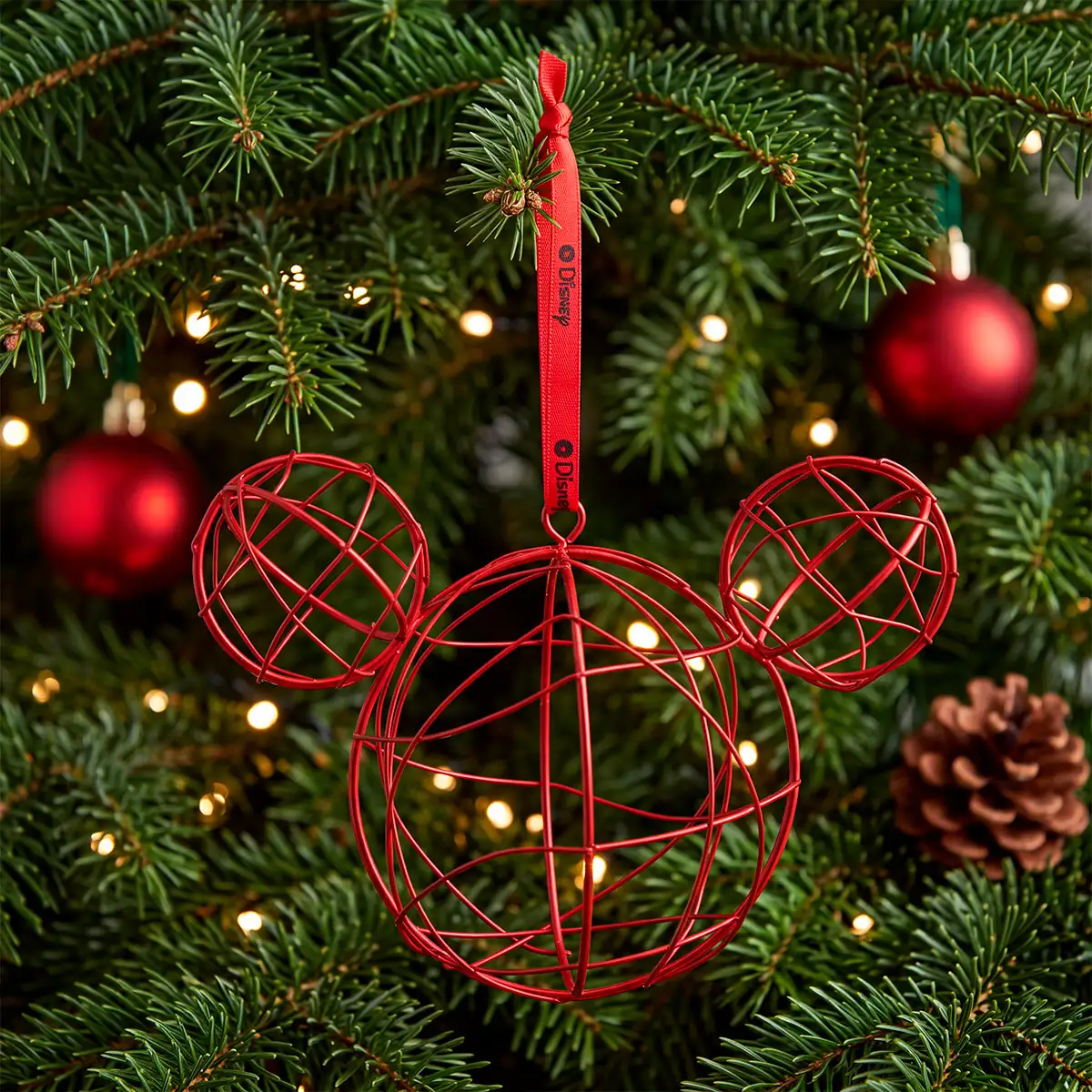 ADORNO NAVIDEÑO PARA ÁRBOL DISNEY CARA METAL 13.5 CM - 1