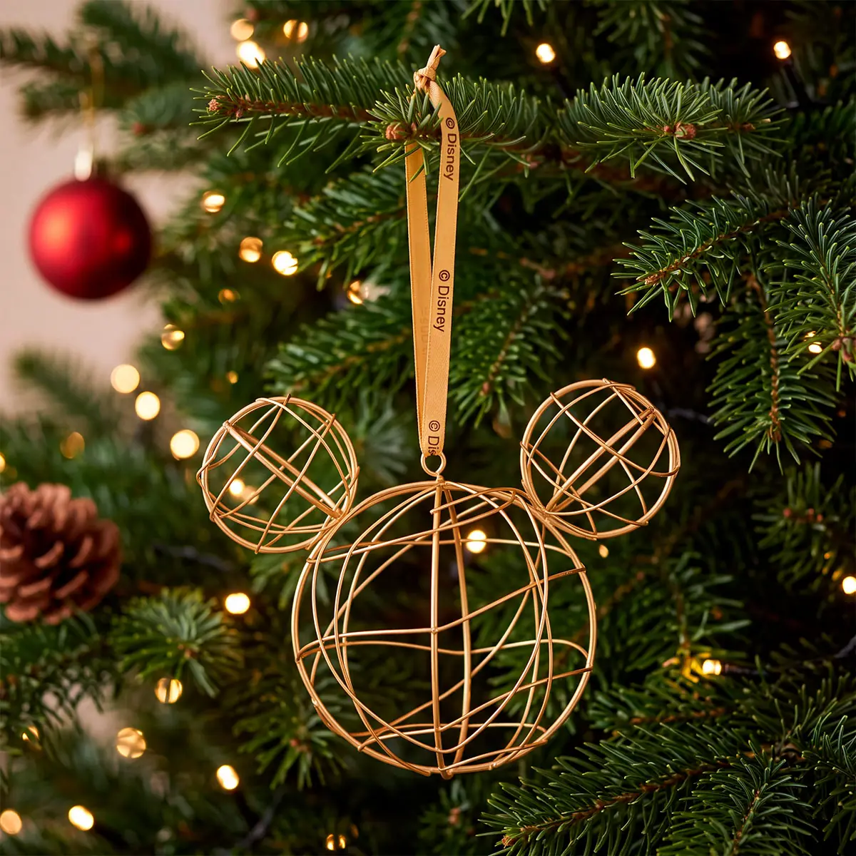 ADORNO NAVIDEÑO PARA ÁRBOL DISNEY CARA METAL 13.5 CM - 1