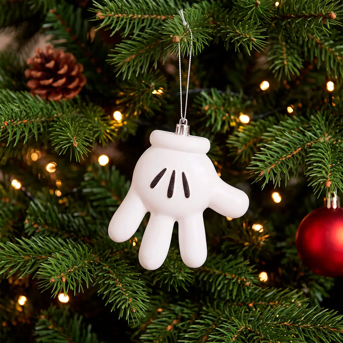 ADORNO NAVIDEÑO PARA ÁRBOL DISNEY GUANTE MICKEY 10 CM - 1