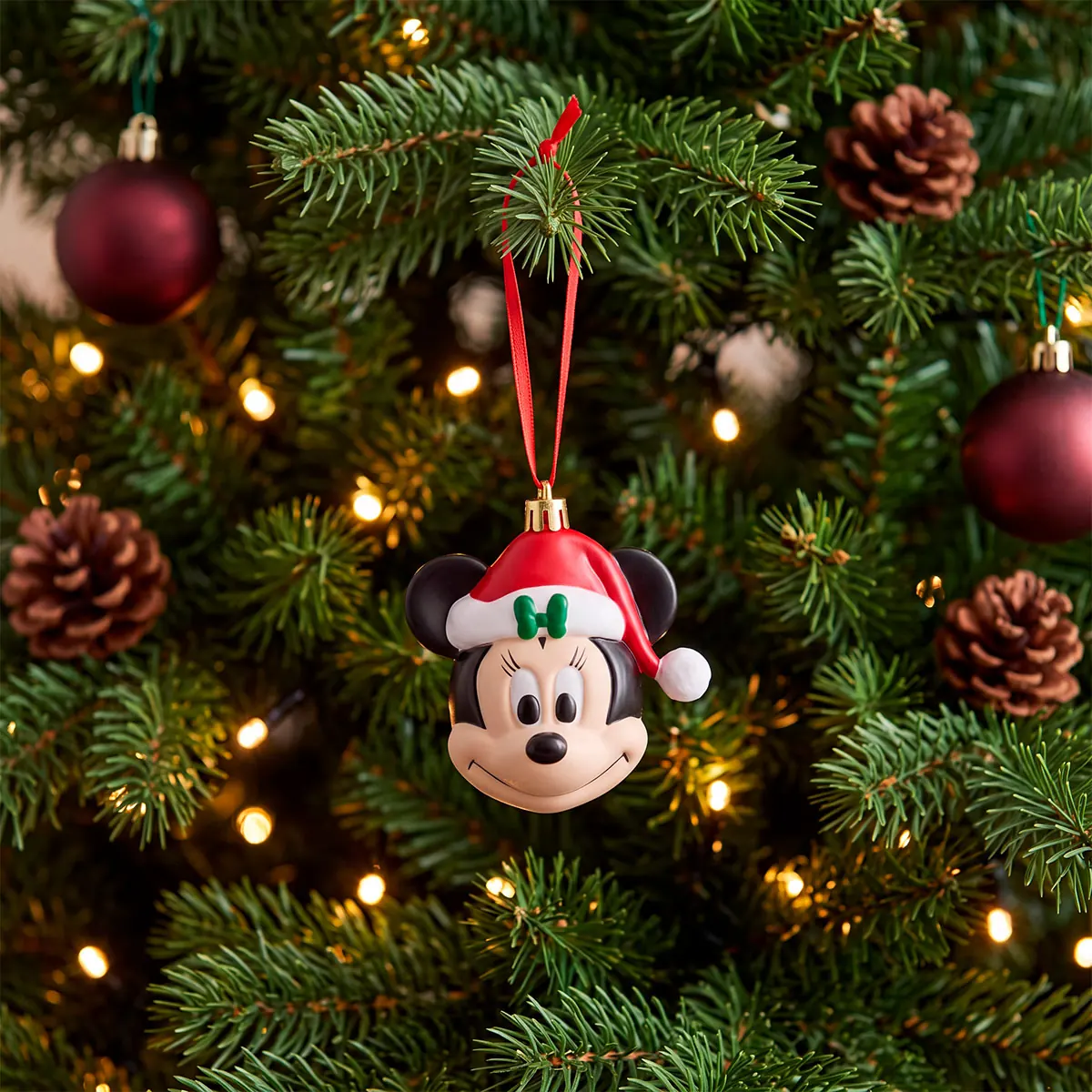 ADORNO NAVIDEÑO PARA ÁRBOL DISNEY CARA MINNIE 9 CM - 1