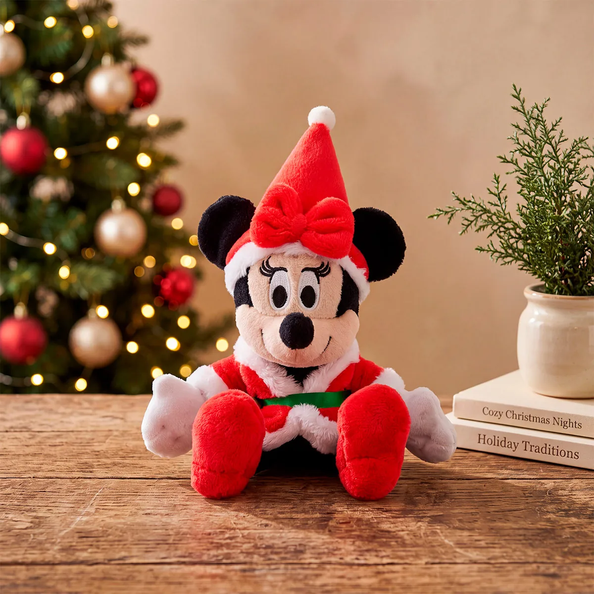 ADORNO NAVIDEÑO PARA ÁRBOL DISNEY FIGURA MINNIE FELPA 15 CM - 1