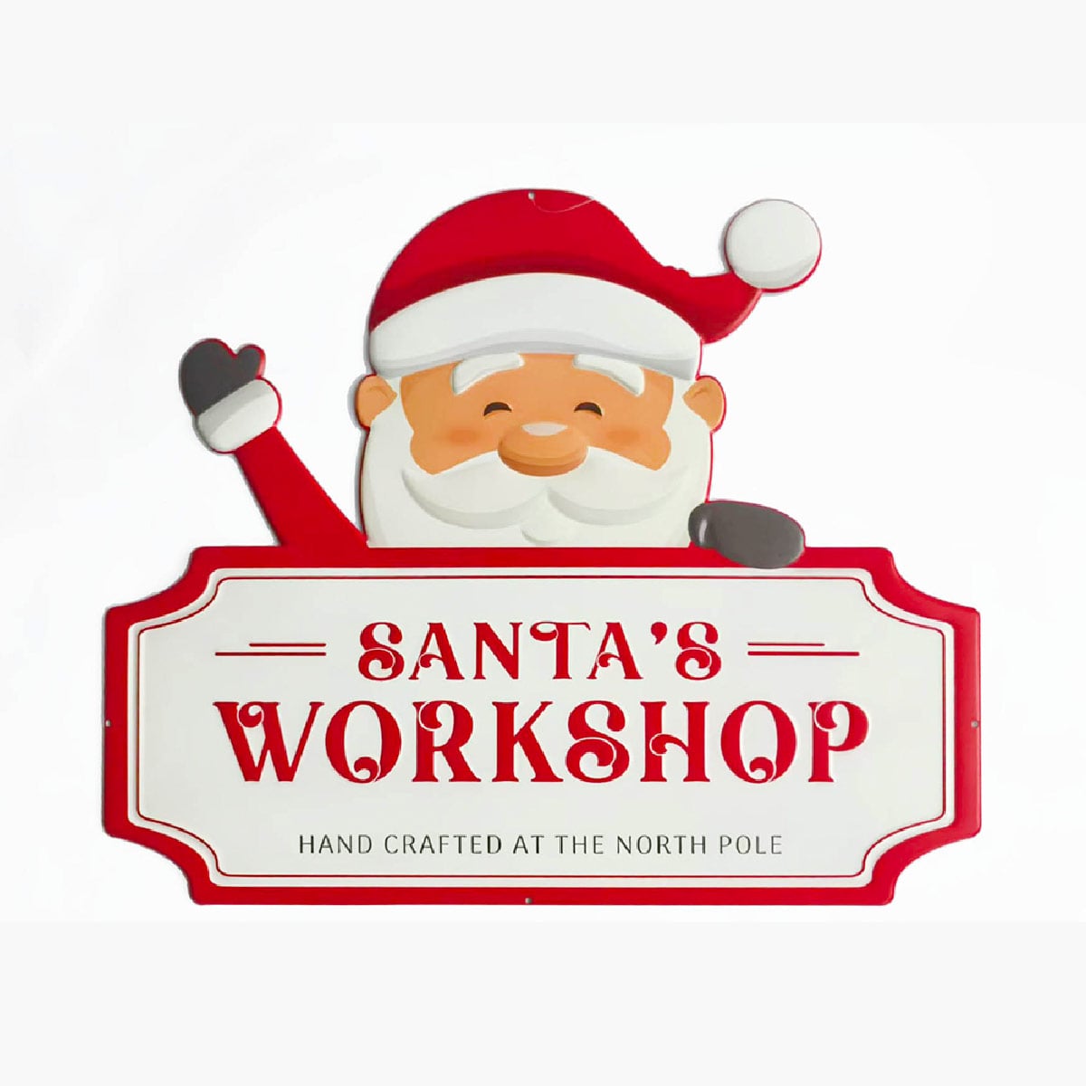 ADORNO NAVIDEÑO RIPLEY HOME CARTEL SANTA WORKSHOP 50 CM - 1