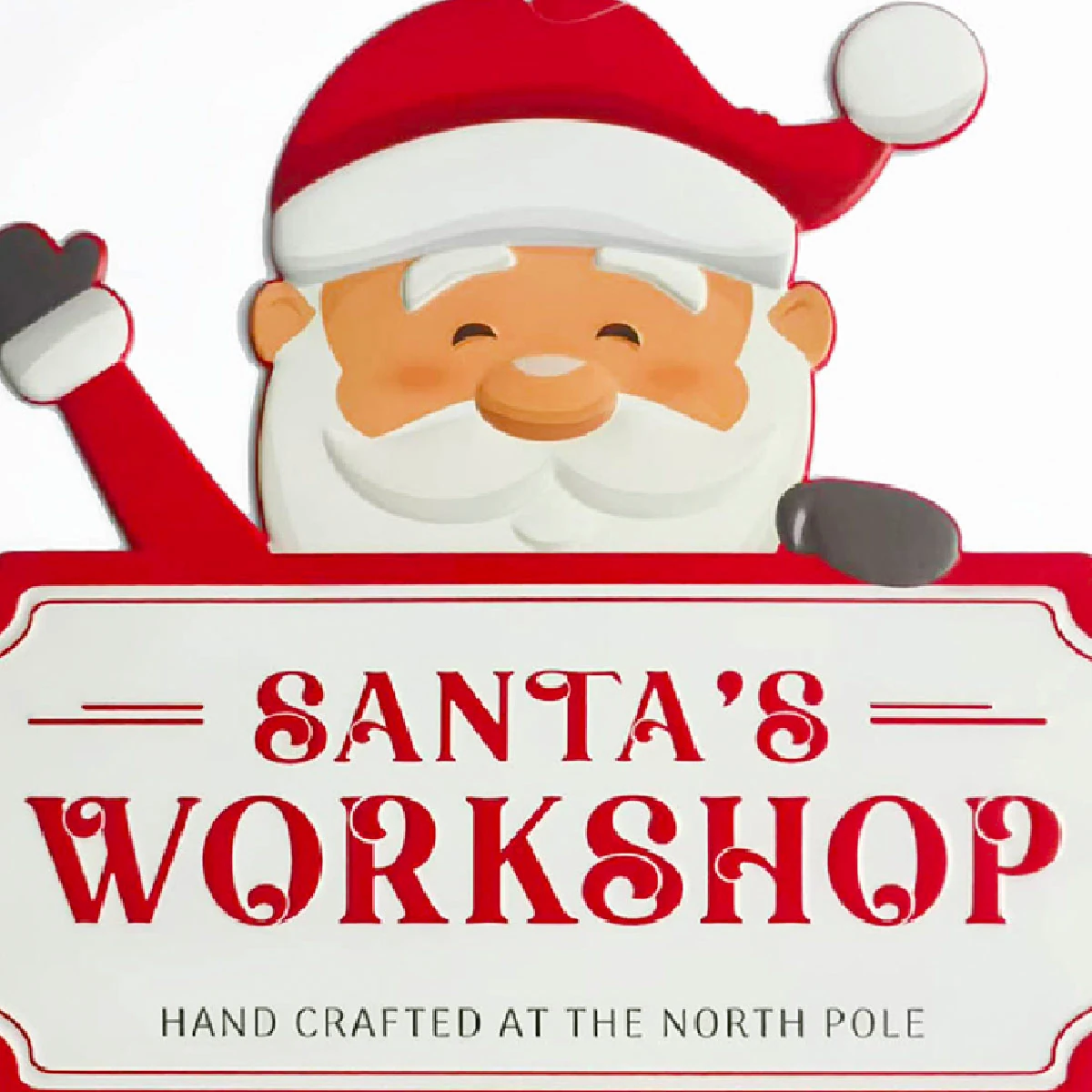 ADORNO NAVIDEÑO RIPLEY HOME CARTEL SANTA WORKSHOP 50 CM - 2