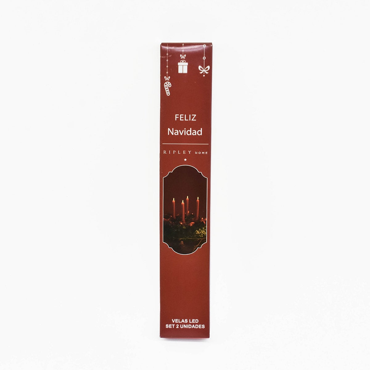 PACK X2 VELAS RIPLEY HOME LED ROJO - 2