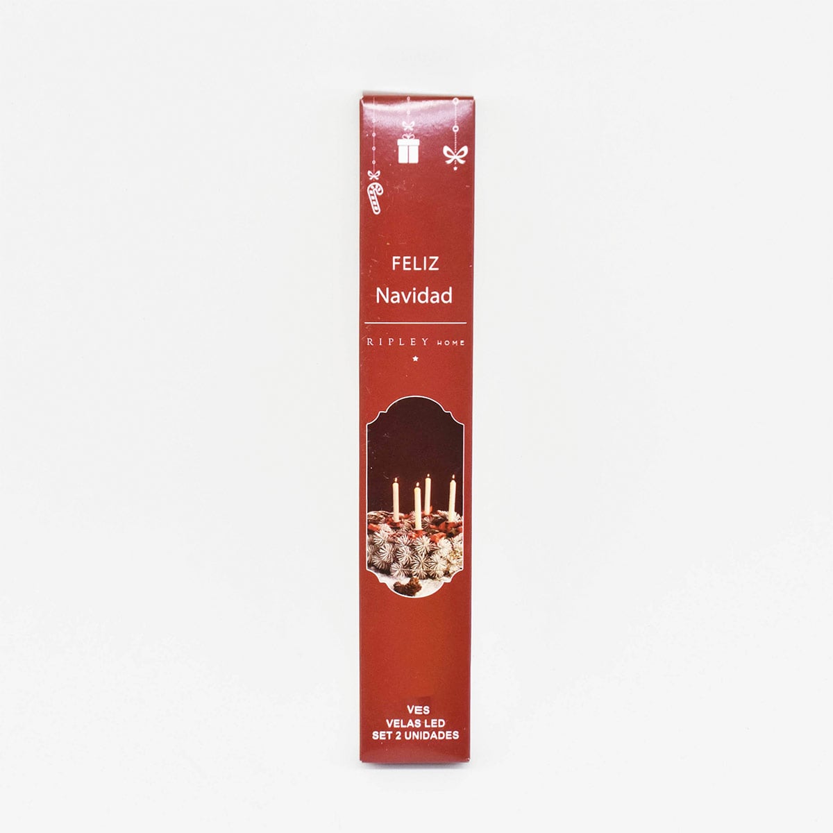 PACK X2 VELAS RIPLEY HOME LED CRUDO - 2