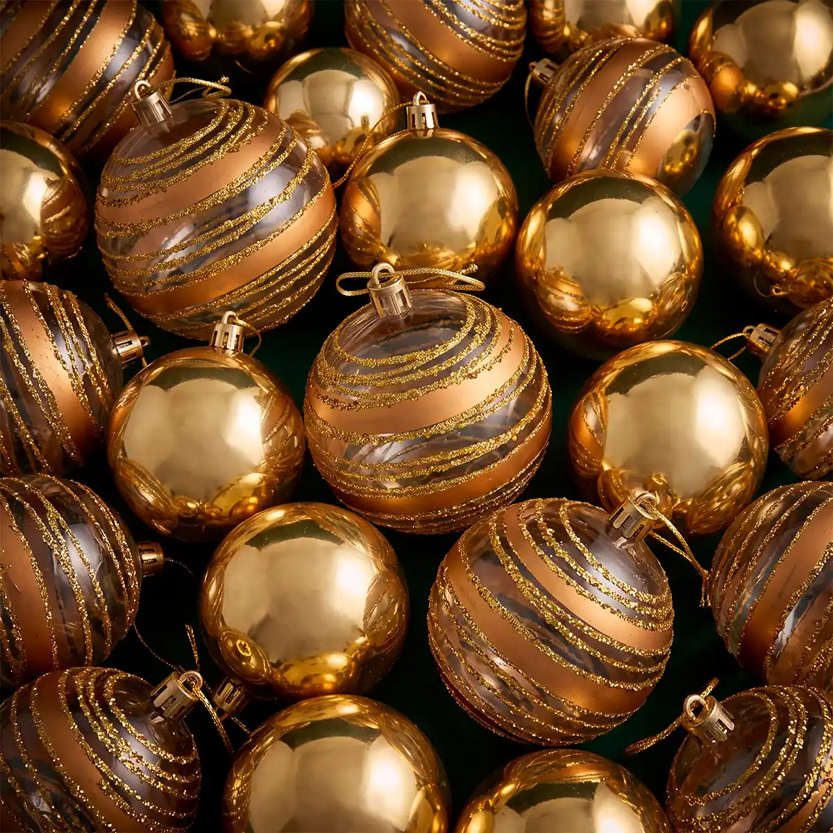 SETX6 ADORNOS PARA ÁRBOL RIPLEY HOME GOLD 8 CM - 1