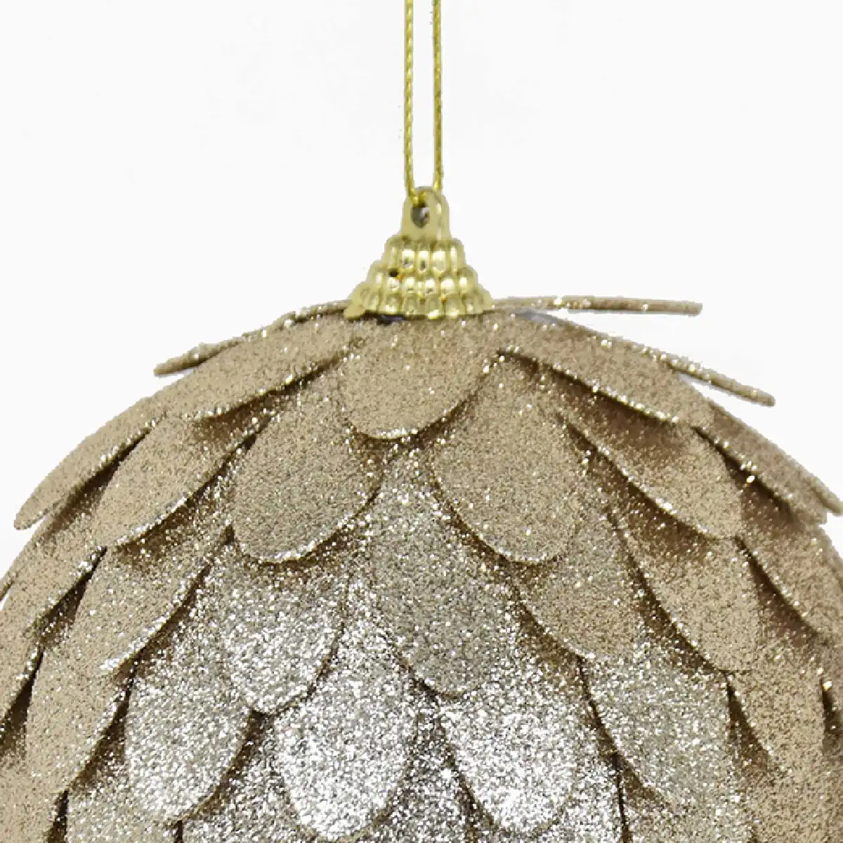 ADORNO NAVIDEÑO RIPLEY HOME ESFERA ESCAMAS GOLD - 2