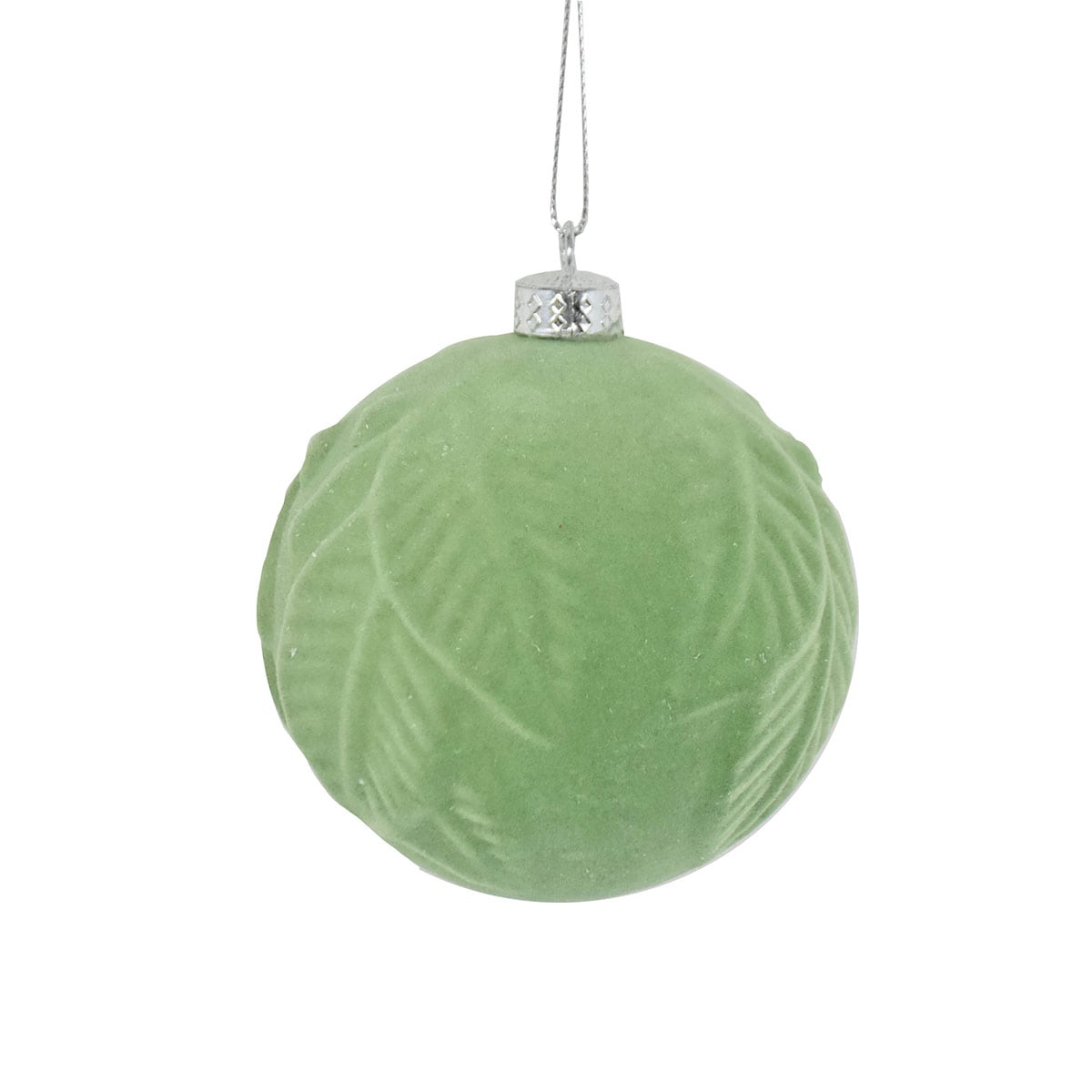 ADORNO NAVIDEÑO RIPLEY HOME NORDIC XMAS ESFERA VELVET HOJA AQUA - 1
