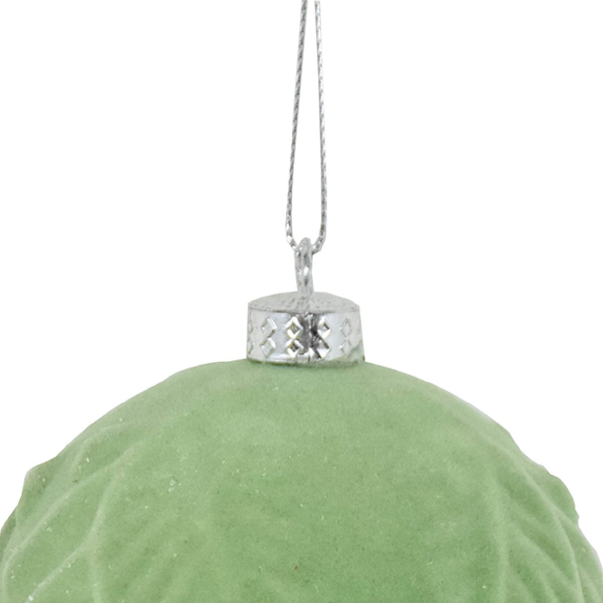 ADORNO NAVIDEÑO RIPLEY HOME NORDIC XMAS ESFERA VELVET HOJA AQUA - 2