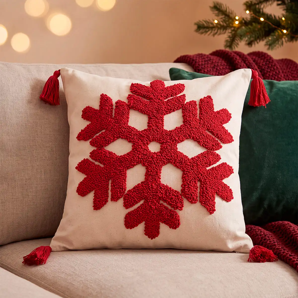 COJÍN NAVIDEÑO RIPLEY HOME COPO 45 CM - 1