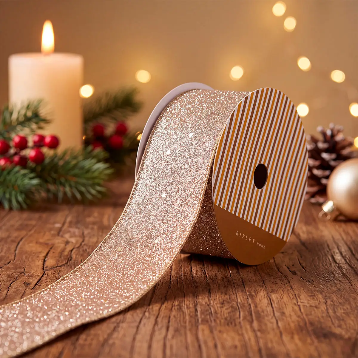 CINTA NAVIDEÑA RIPLEY HOME GLITTER 5 M - 1