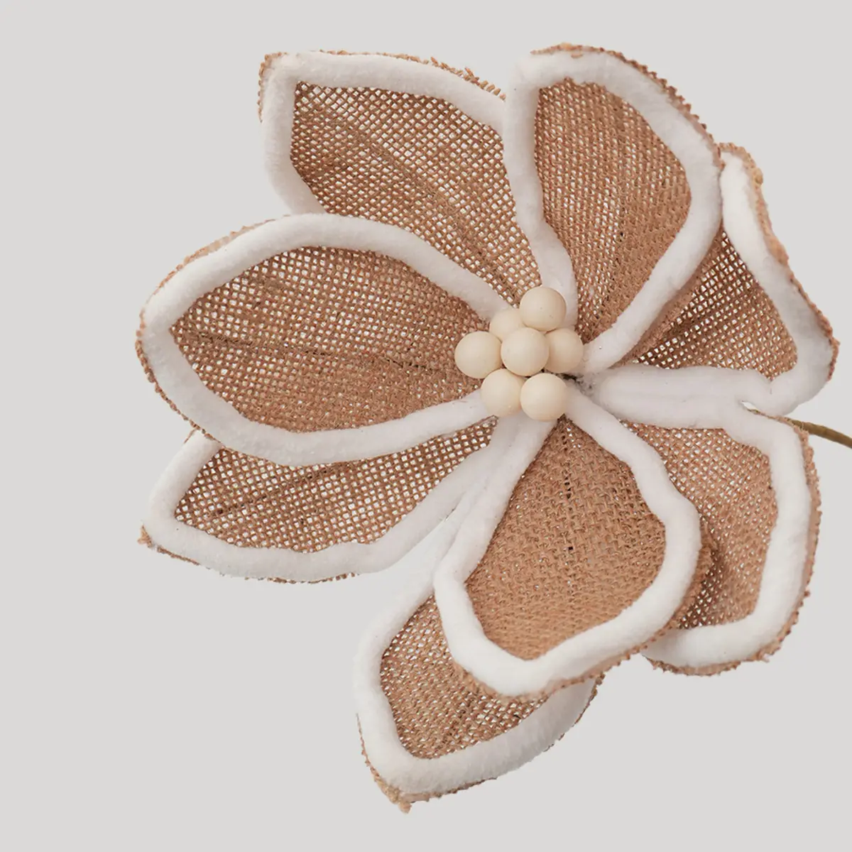 FLOR NAVIDEÑA RIPLEY HOME TEJIDO BORDE WHITE 60 CM - 3