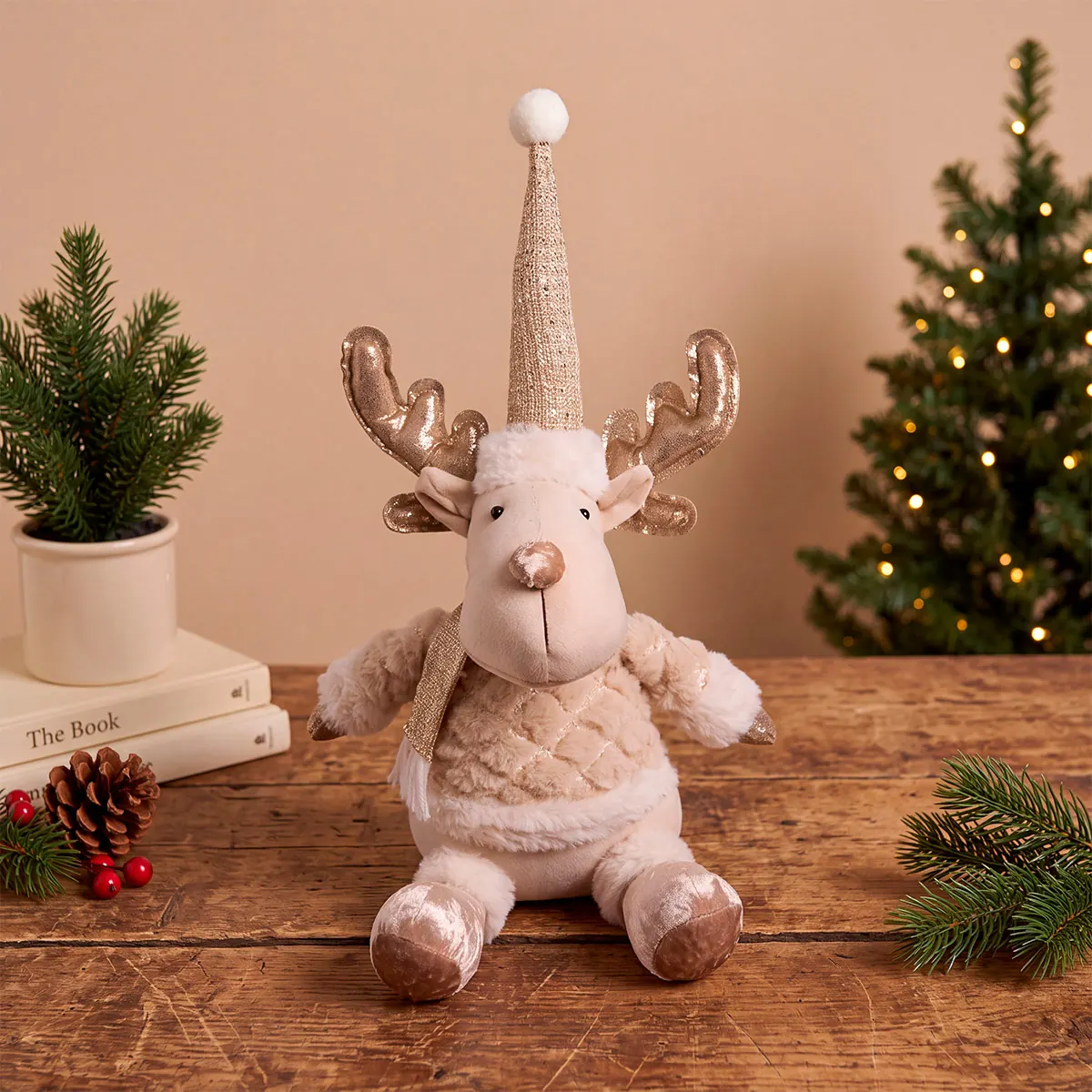 MUÑECO NAVIDEÑO RIPLEY HOME RENO SENTADO 52 CM - 1