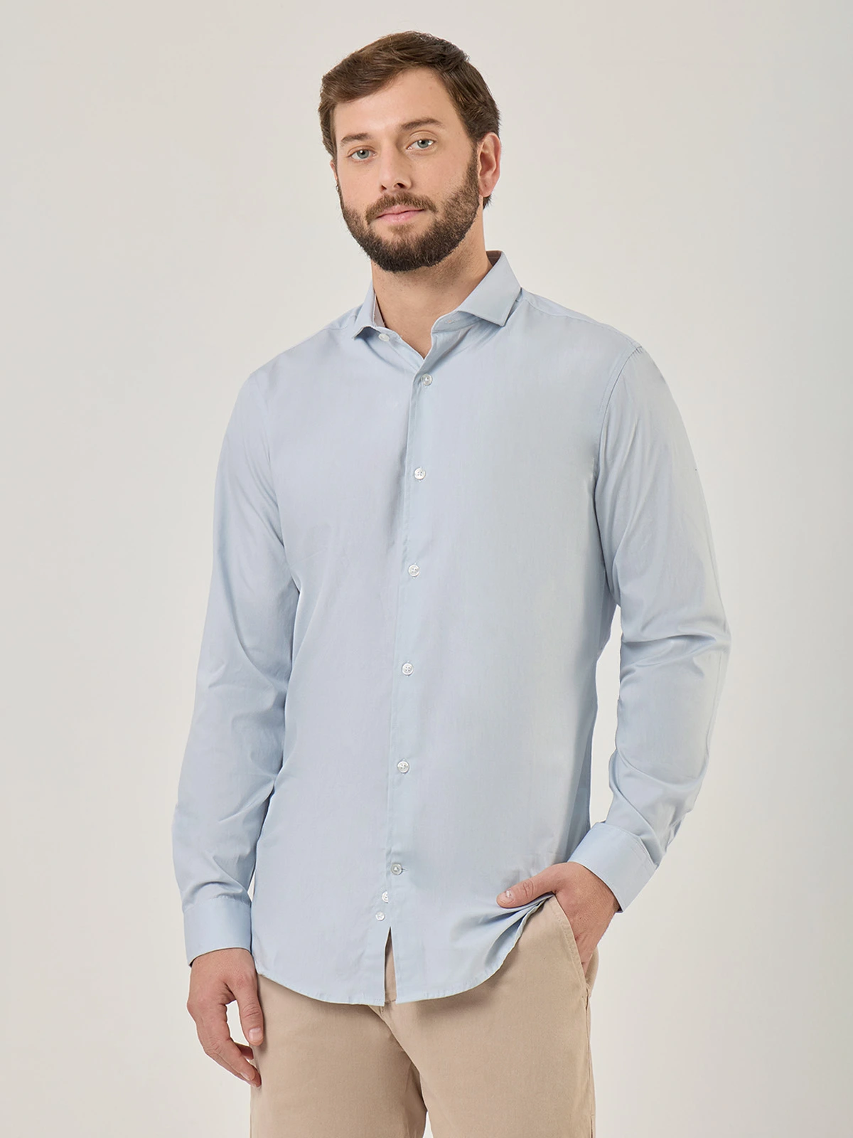 CAMISA MANGA LARGA ALGODÓN HOMBRE MARQUIS - 1
