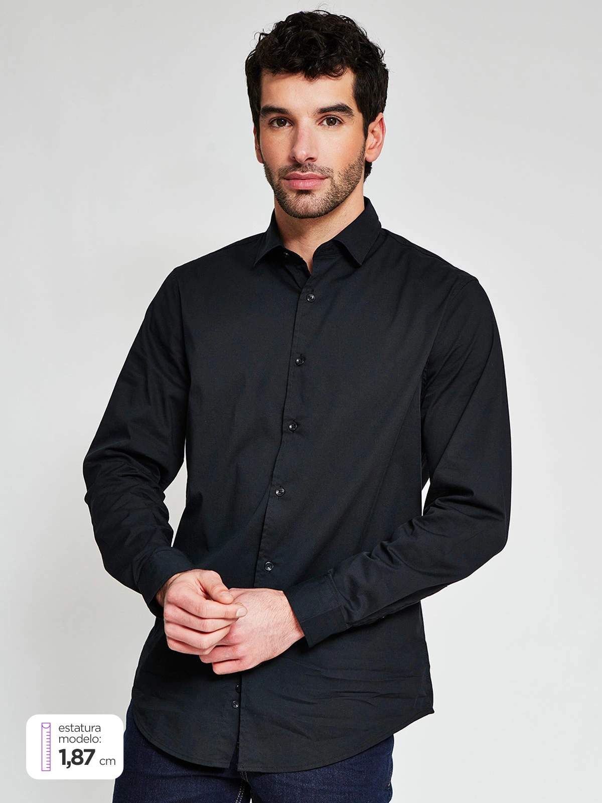CAMISA MANGA LARGA ALGODÓN HOMBRE MARQUIS - 1