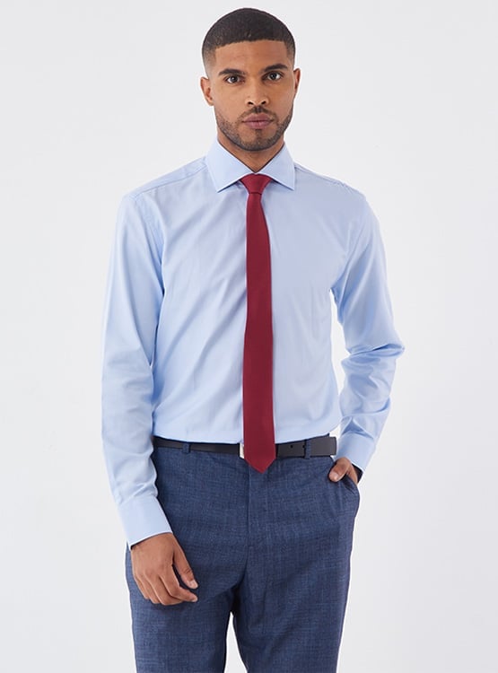 CAMISA MANGA LARGA ALGODÓN HOMBRE PURO EGO CELESTE PEPV24CAMV22_310 - 1