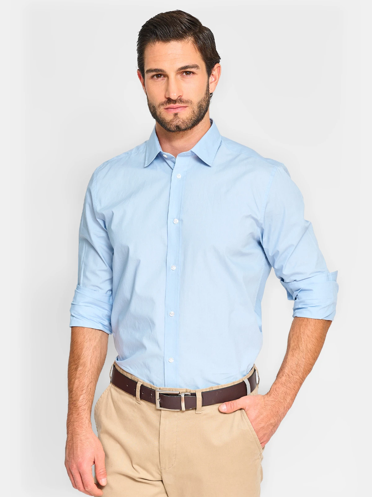 CAMISA MANGA LARGA ALGODÓN HOMBRE CACHAREL - 1