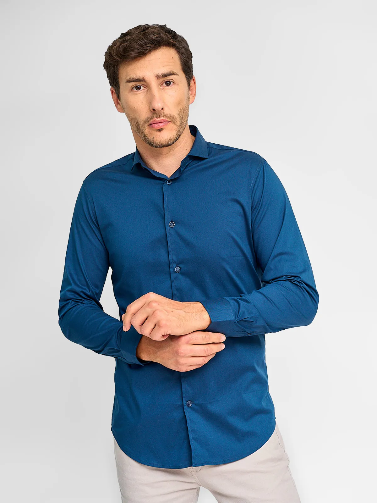 CAMISA MANGA LARGA ALGODÓN HOMBRE MARQUIS - 1