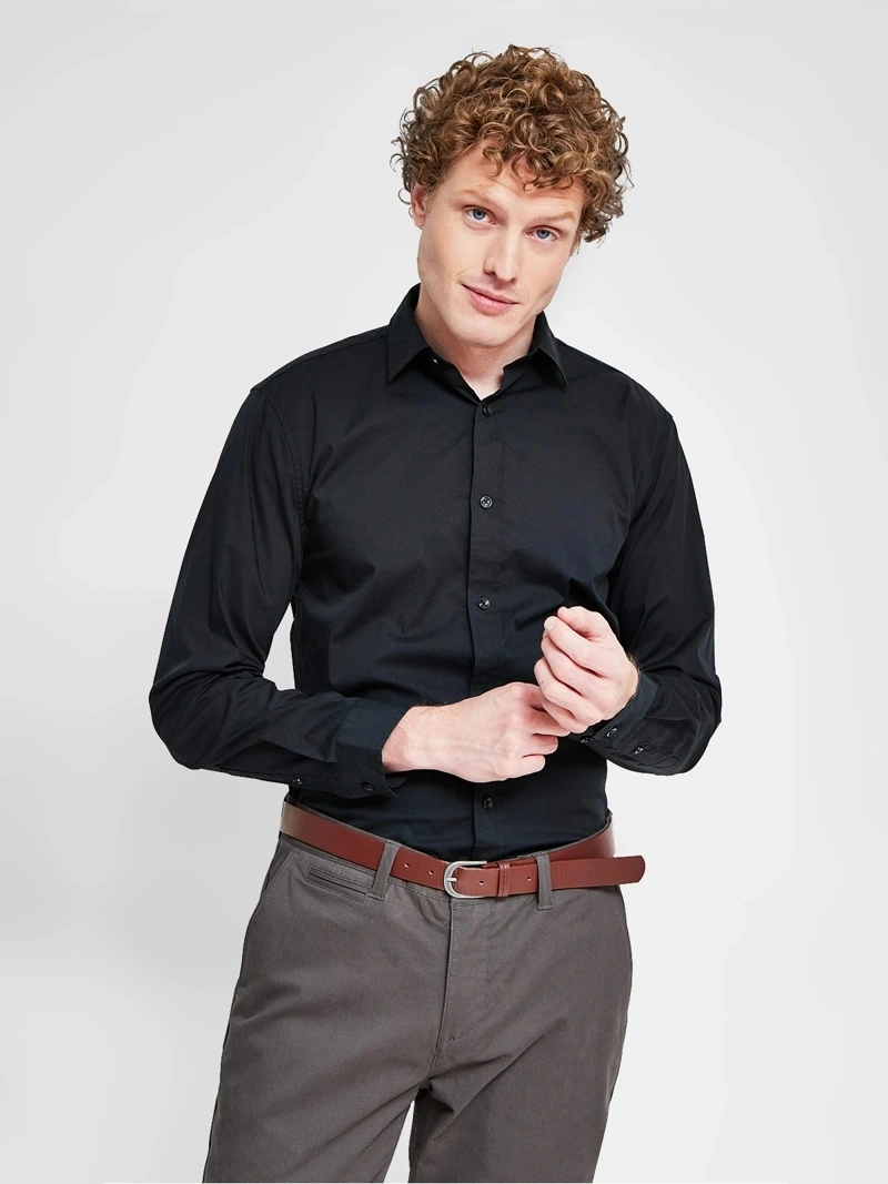 CAMISA MANGA LARGA ALGODÓN HOMBRE MARQUIS - 1