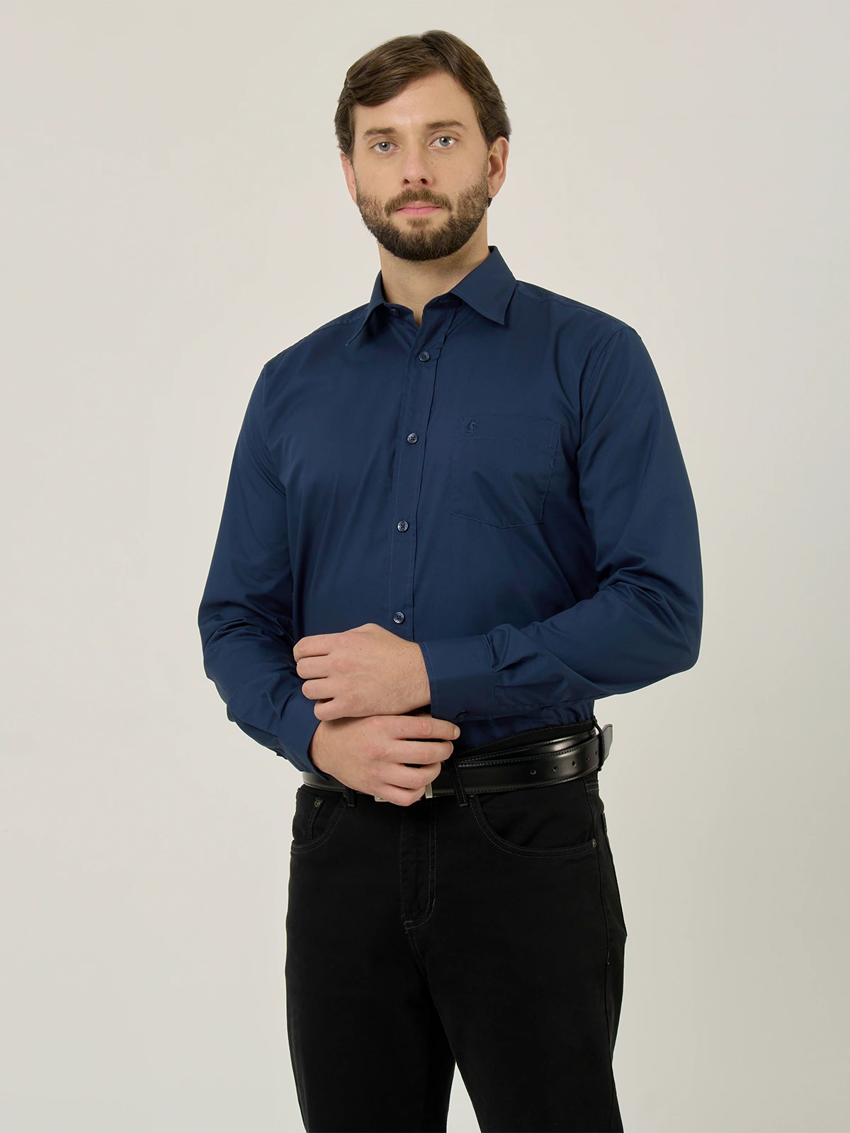 CAMISA MANGA LARGA ALGODÓN HOMBRE KENNETH STEVENS - 1