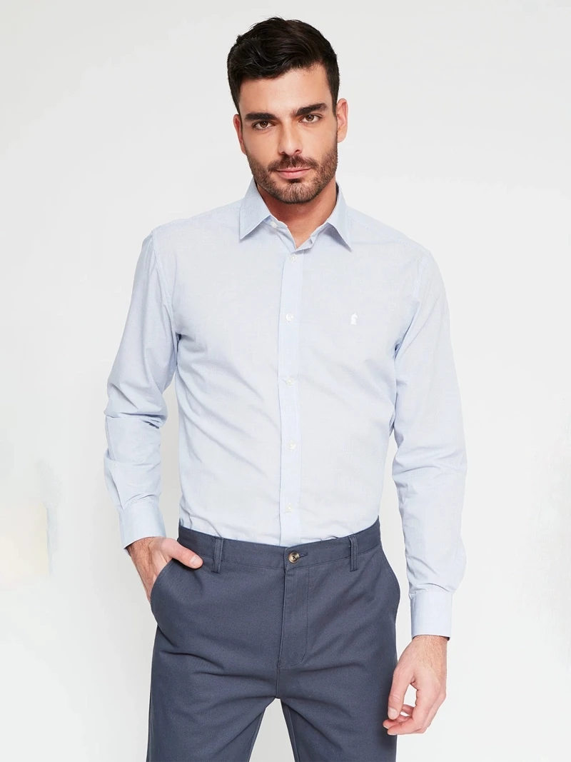CAMISA MANGA LARGA ALGODÓN HOMBRE KENNETH STEVENS - 1