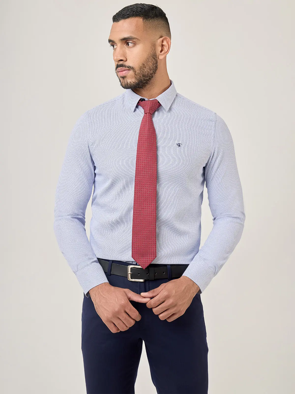CAMISA MANGA LARGA HOMBRE JOHN HOLDEN AZUL 3LC039 - 1