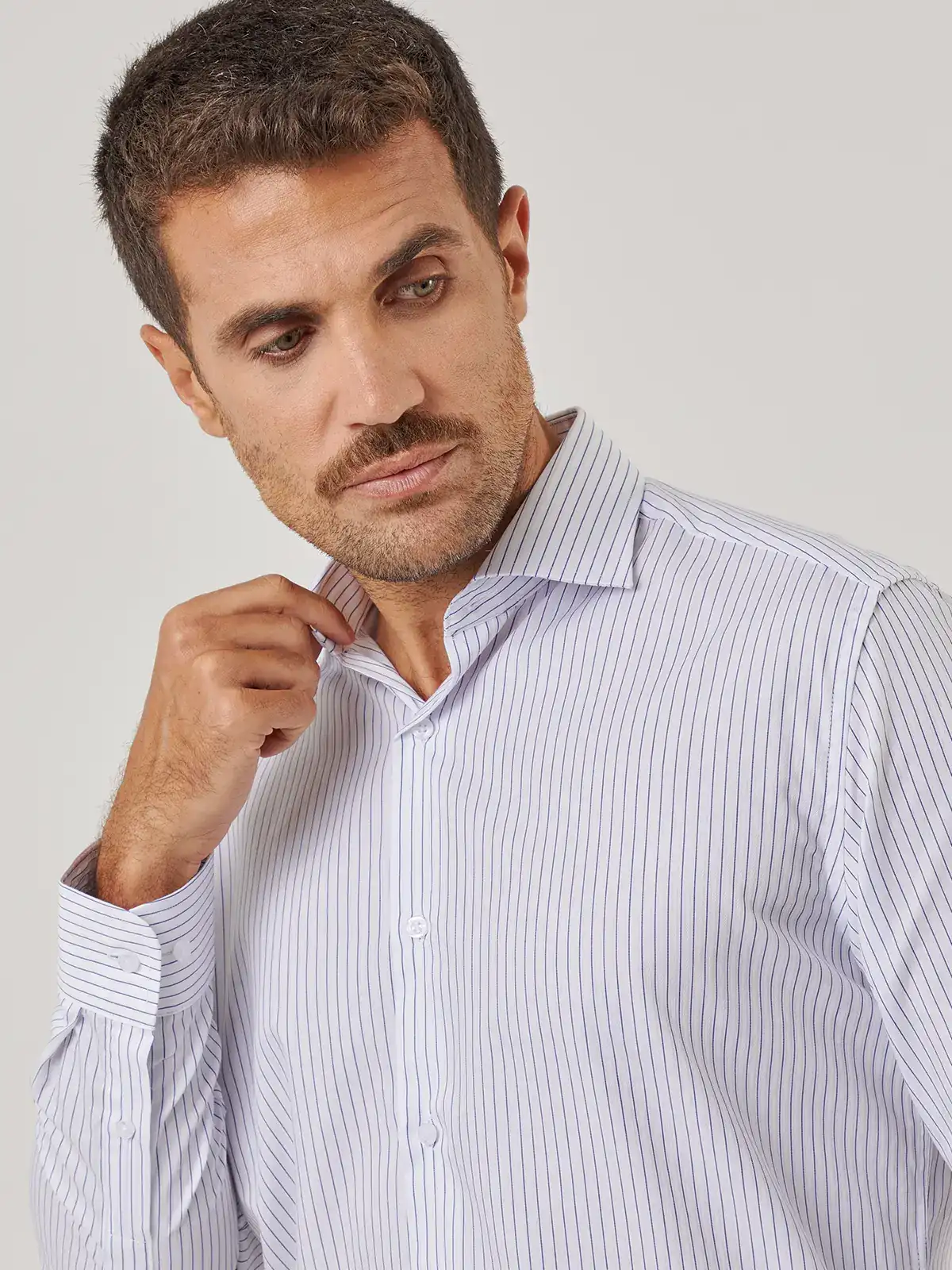 CAMISA MANGA LARGA HOMBRE PURO EGO AZUL RAYAS - 4