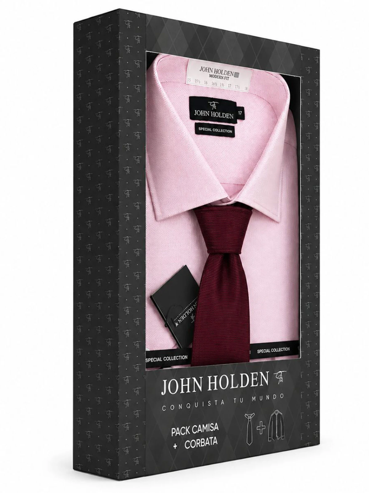 PACK CAMISA + CORBATA HOMBRE JOHN HOLDEN - 4