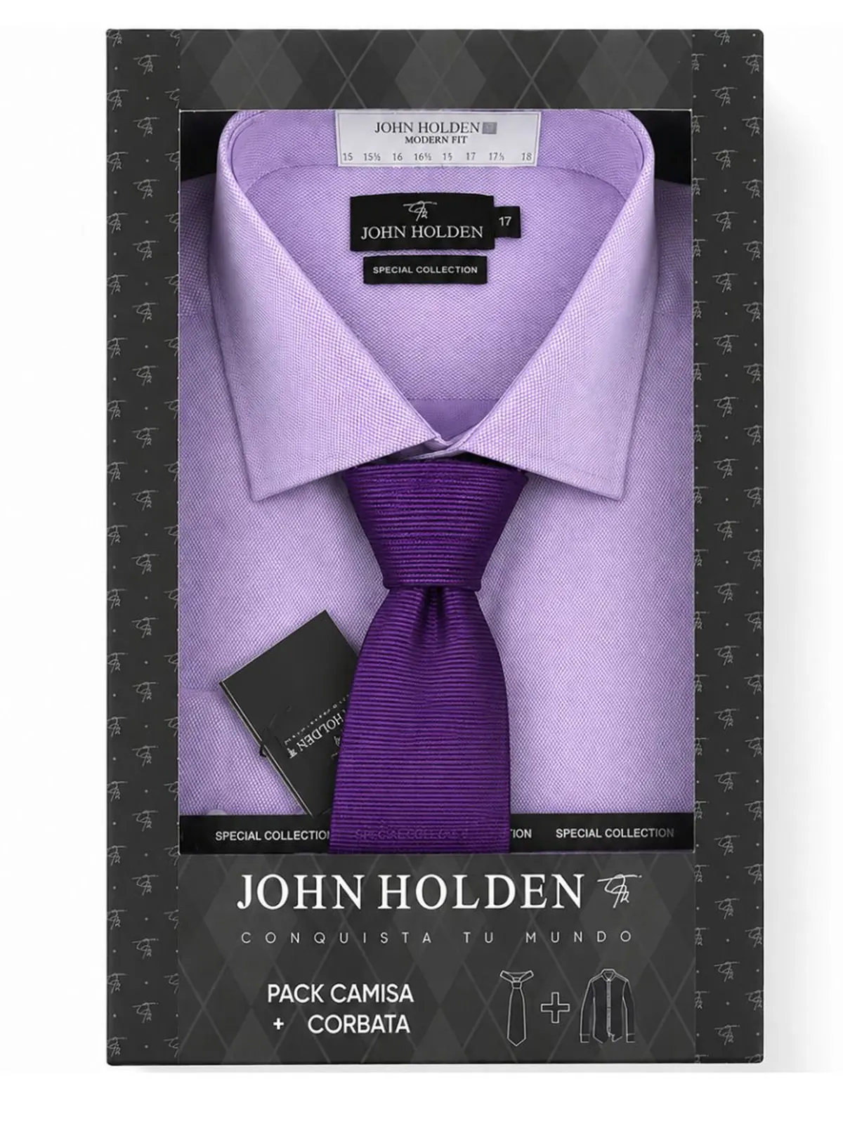 PACK CAMISA + CORBATA HOMBRE JOHN HOLDEN - 3