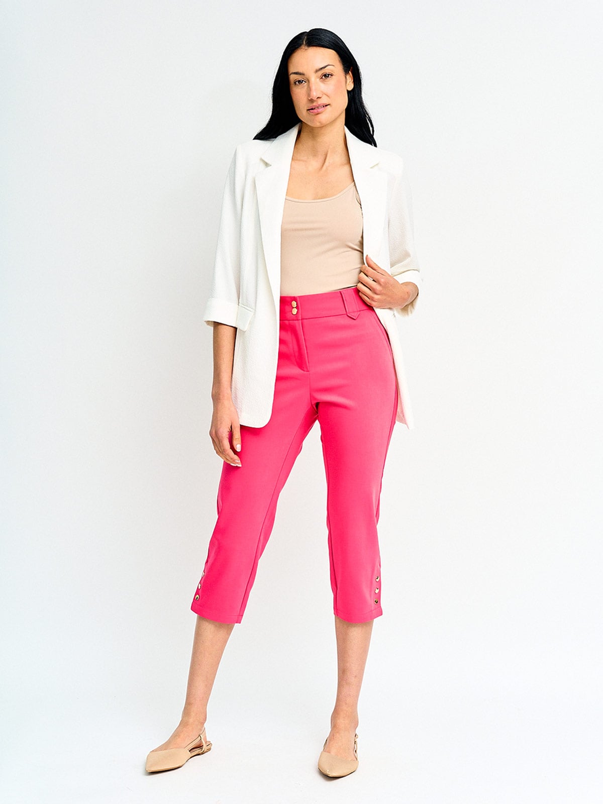 PANTALÓN CAPRI MUJER CACHAREL ENGAL BLANCO - 4
