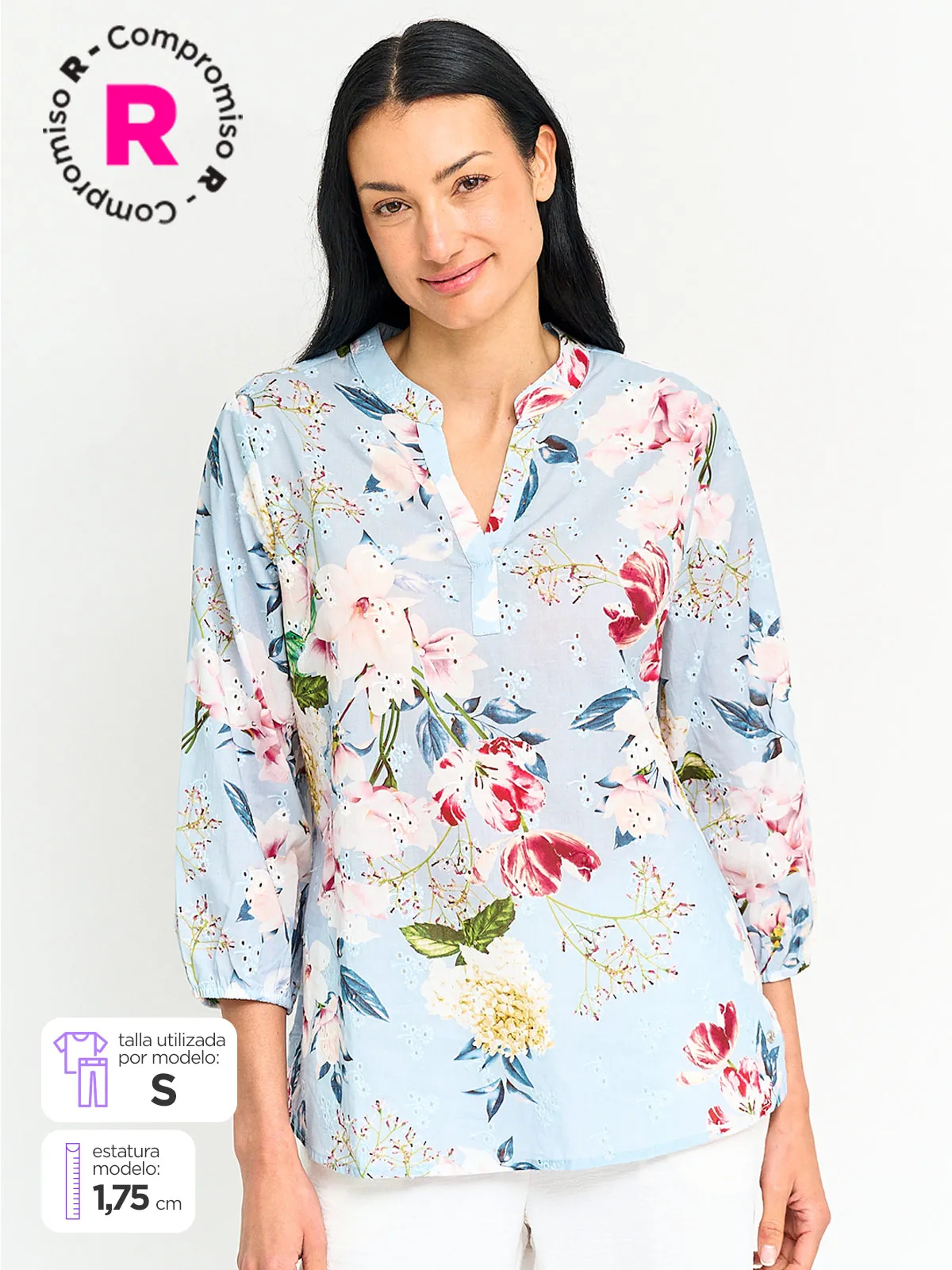 BLUSA MANGA 3/4 MUJER CACHAREL ABRODE - 1