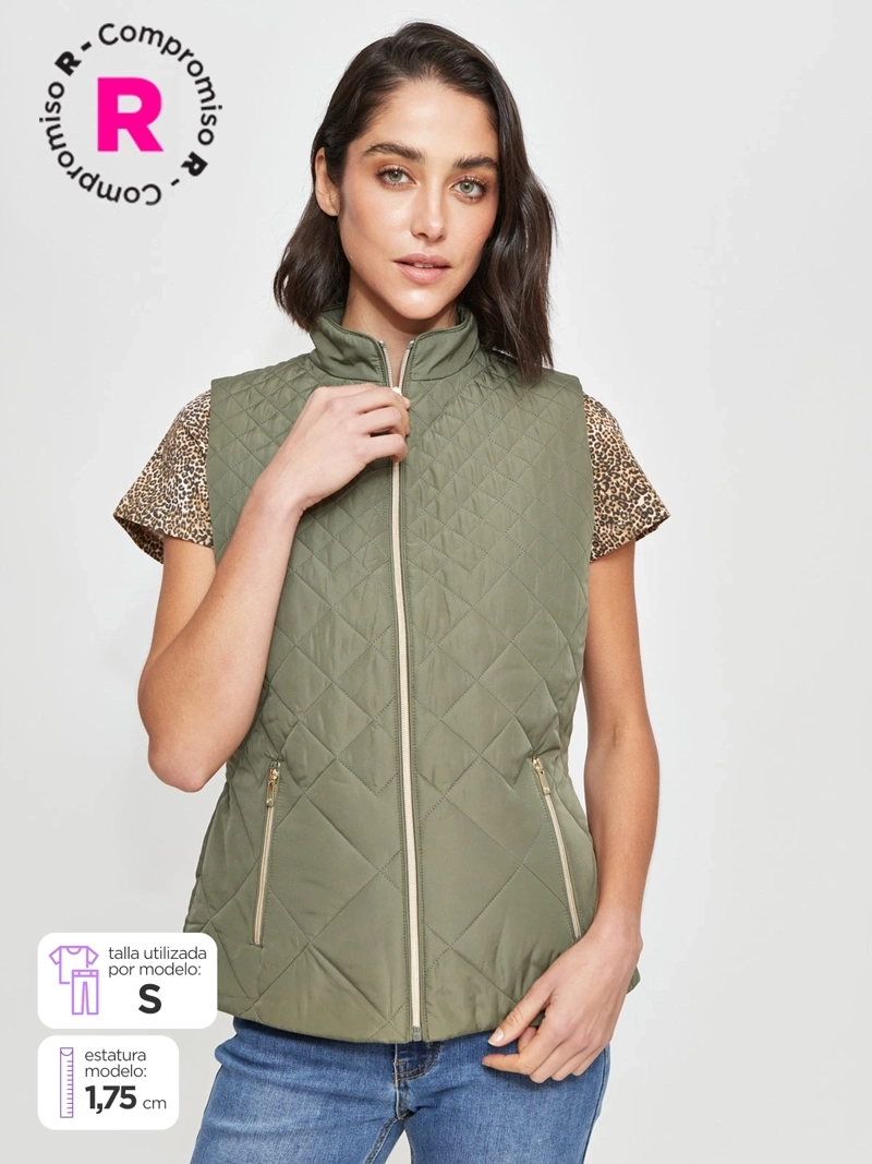 CHALECO MUJER CACHAREL ROMBO - 1