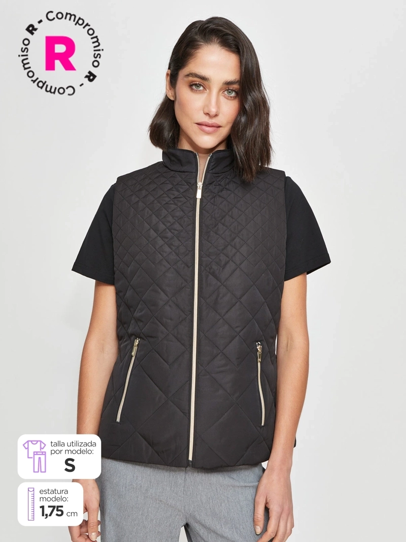 CHALECO MUJER CACHAREL ROMBO - 1