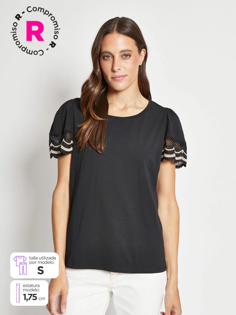 POLO MANGA CORTA MUJER CACHAREL CANELA - 1