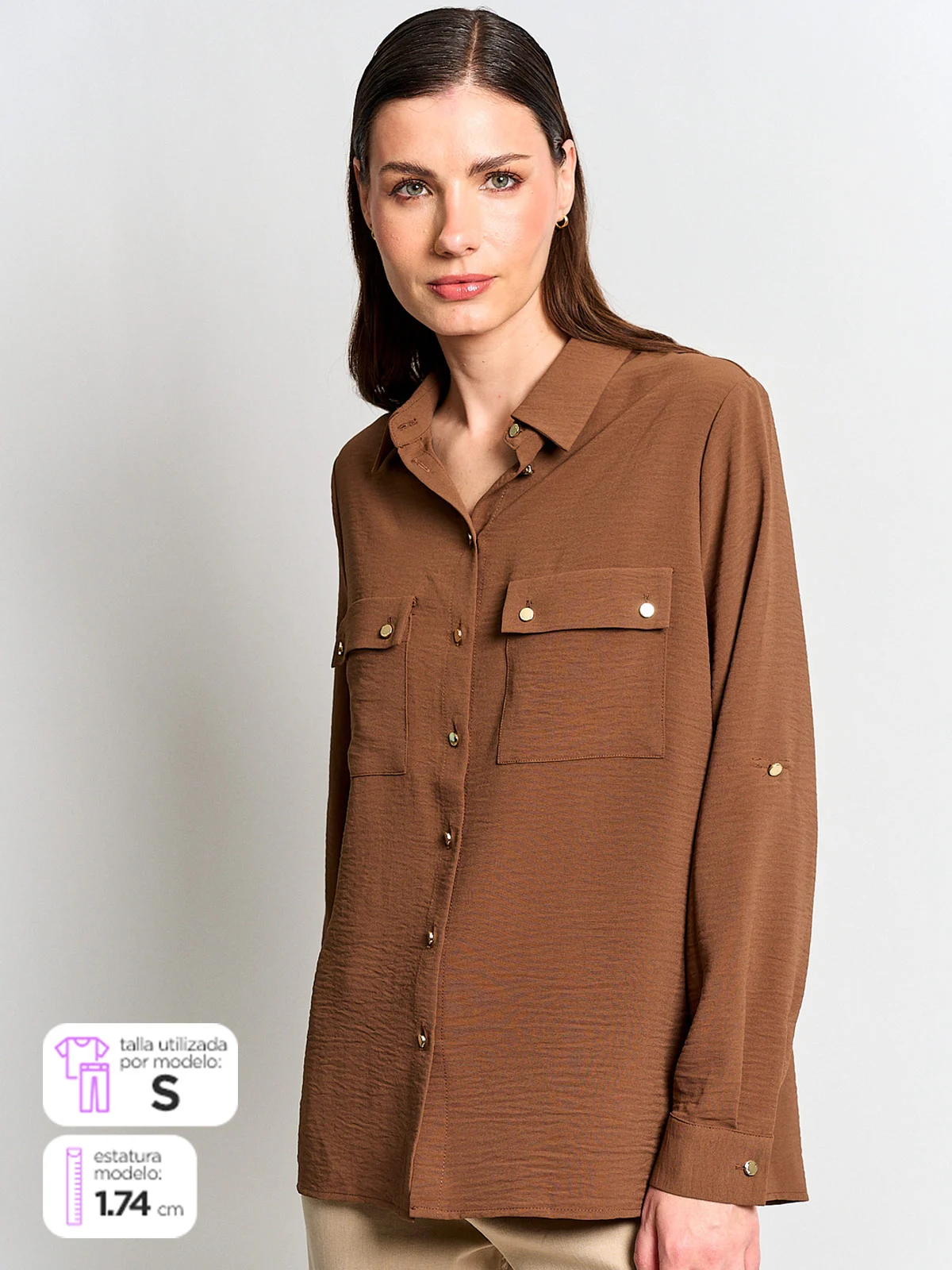 BLUSA MANGA LARGA MUJER CACHAREL DUGAN - 1