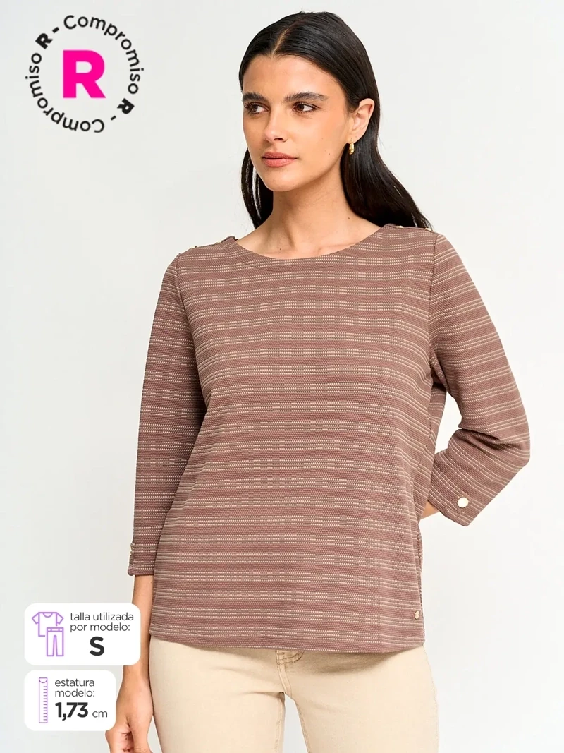 POLO MANGA 3/4 MUJER CACHAREL CARI - 1