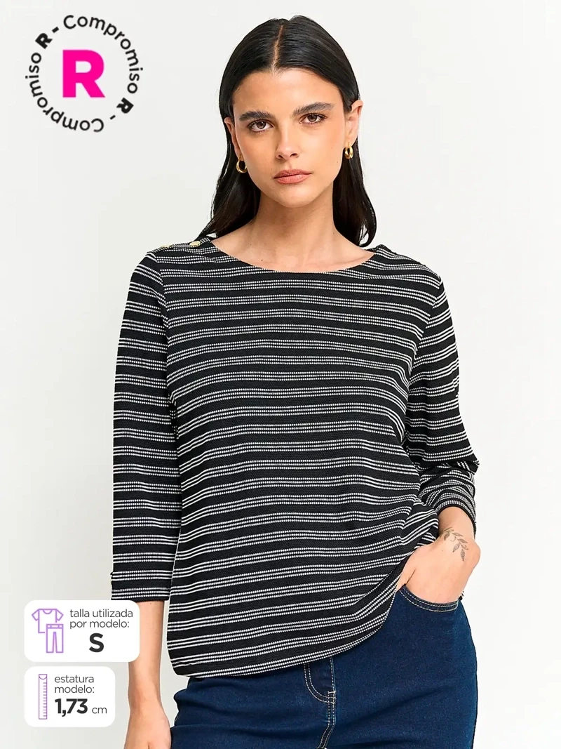 POLO MANGA 3/4 MUJER CACHAREL CARI - 1
