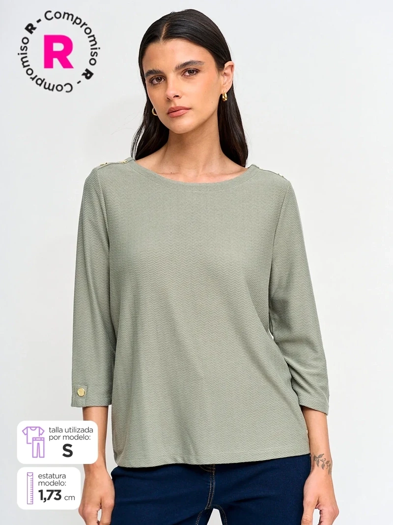 POLO MANGA 3/4 MUJER CACHAREL CARI - 1
