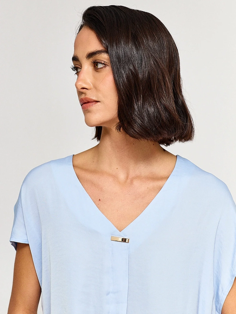 BLUSA MANGA CORTA MUJER CACHAREL BAGATA - 3